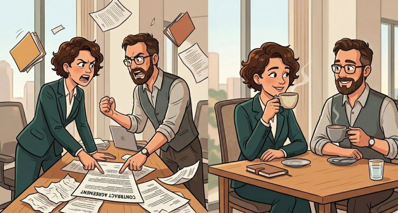 Vendor contract conflict vs. partnership over coffee